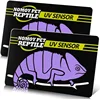 2pcs UVB Tester Reptile UVA UVB Fluorescent Lamp Tester Card 10 Seconds Quick Detection Tester Pet Supply uvb reptile lamp 1