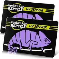 2pcs UVB Tester Reptile UVA UVB Fluorescent Lamp Tester Card 10 Seconds Quick Detection Tester Pet Supply uvb reptile lamp 1
