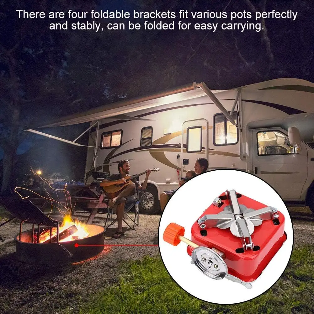 Ultralight Camping Stove TOPINCN Portable Mini Outdoor Folding Metal Camping Gas Stove Windproof Furnace Backpacking Hiking gas stove gas burner