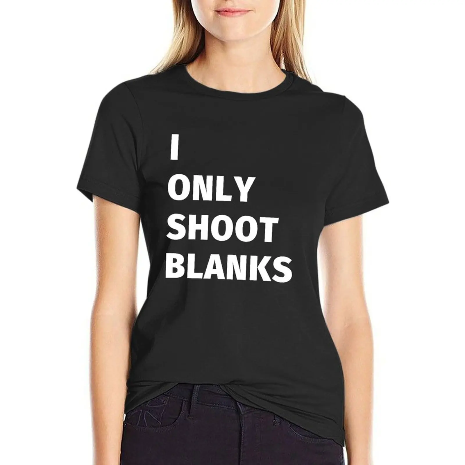 

I Only Shoot Blanks, Post Vasectomy, Funny Vasectomy Surgery T-shirt lady clothes cute tops oversized t shirts for Womens