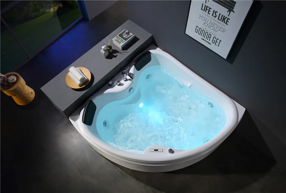 Radio/CD function indoor small corner jacuzzi spa jacuzzi