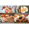 4-in-1 Multi-Function Electric Grill Waffle Maker Panini Press Non-Stick Plates Portable & Safe Cleaning Recipe Book Included 3
