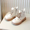 Girl's Ankle Boot Sweet Fashion Embroider Children Spring Autumn Leather Boots Causal Versatile Kid Princess Shorts Single Boots 5