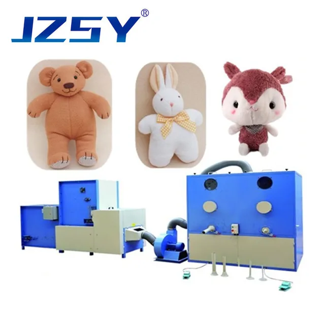 Automatic Child Dolls Filling Stuffing Machine Plush Toy Fiber