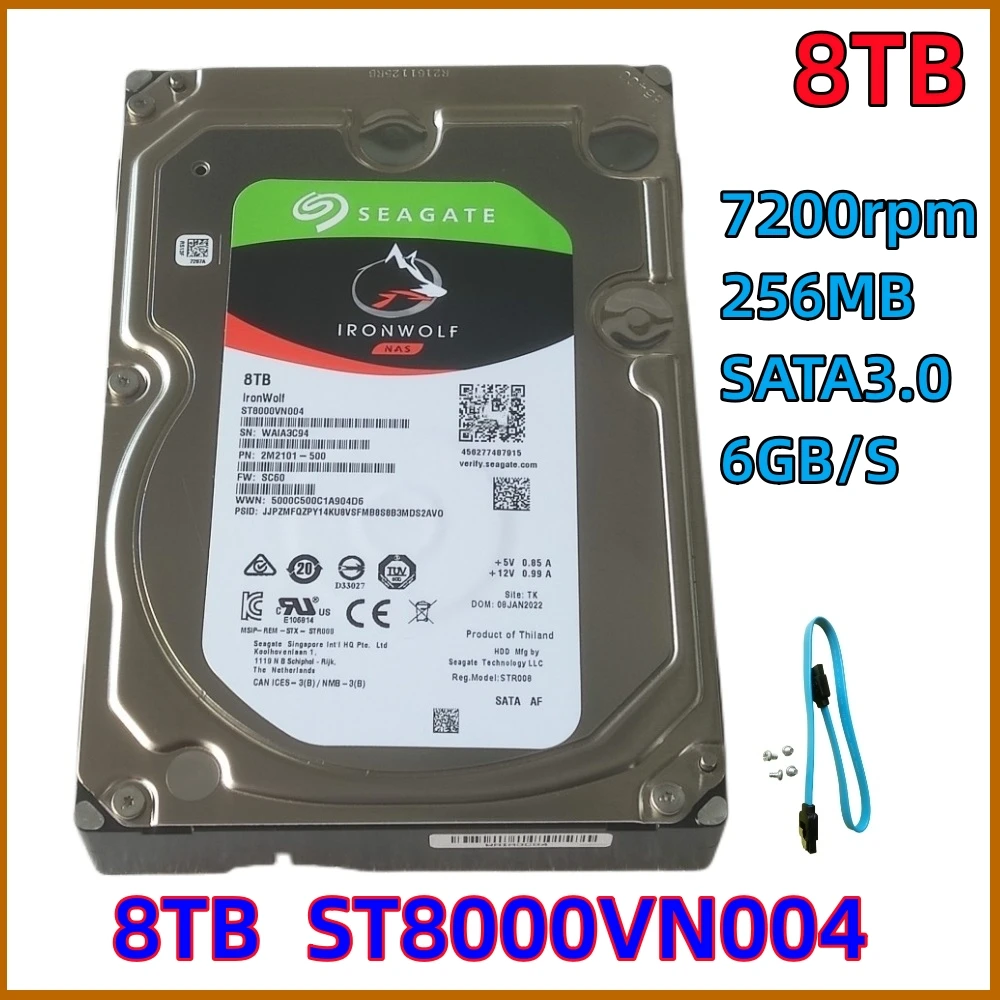 Seagate IronWolf ST8000VN004 - hard drive - 8 TB - SATA 6Gb/s