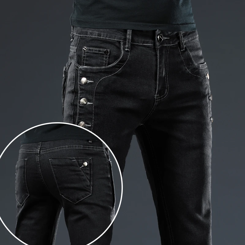 Clothing Men Jeans Black | Black Jeans Men Skinny | Black Jean Pants ...