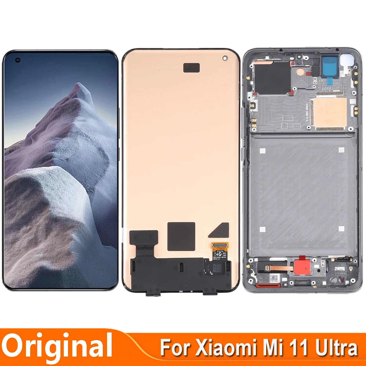 ЖК-дисплей 6,81 'AMOLED для Xiaomi Mi 11 Ultra M2102K1G M2102K1C, сенсорный экран с цифровым преобразователем в сборе