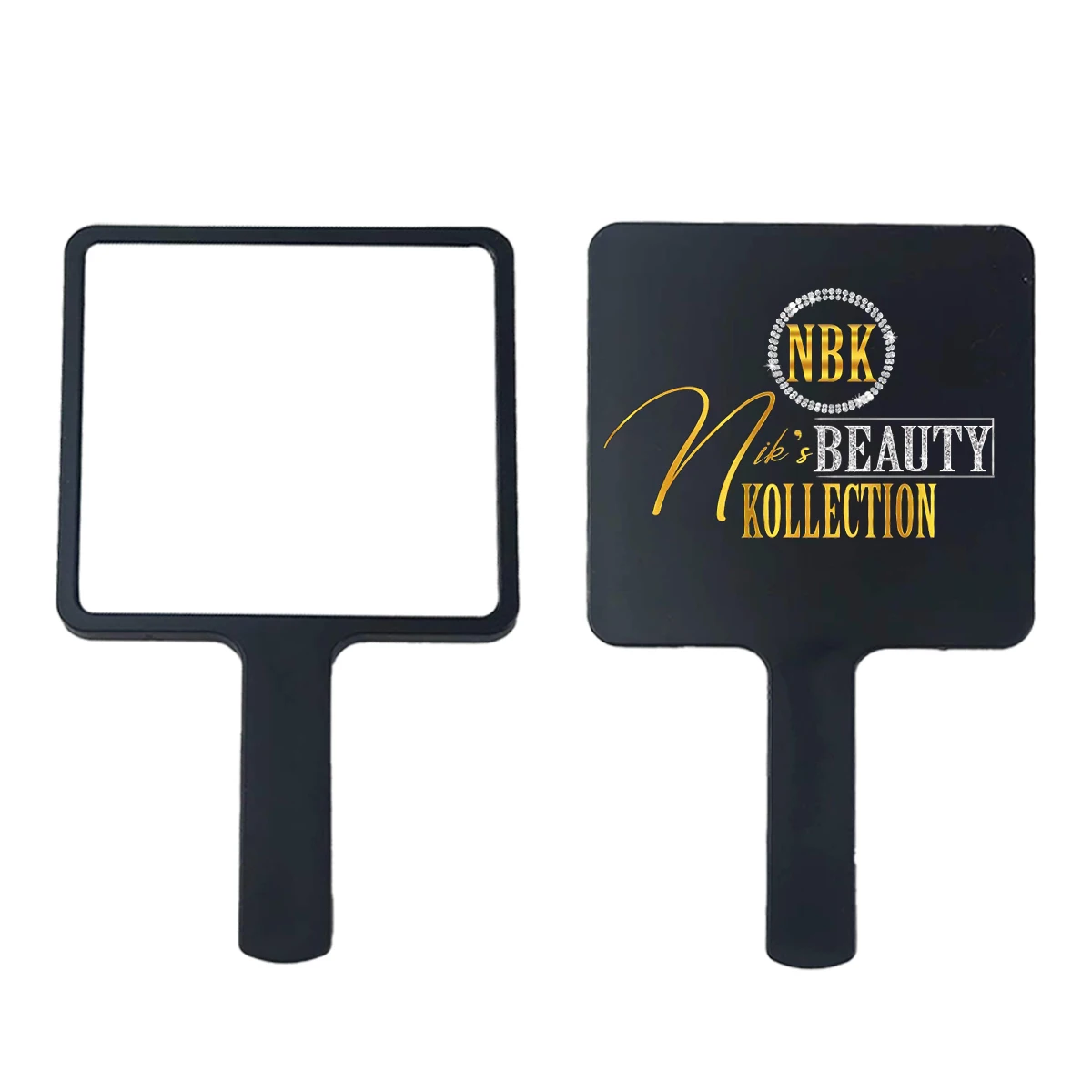 Wholesale Makeup Mirror Hand Held Mirror Square Custom Logo For Daily Makeup Square Pink/Black/White Small Mirror Makeup 2