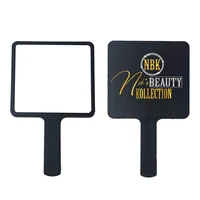 Wholesale Makeup Mirror Hand Held Mirror Square Custom Logo For Daily Makeup Square Pink/Black/White Small Mirror Makeup 2
