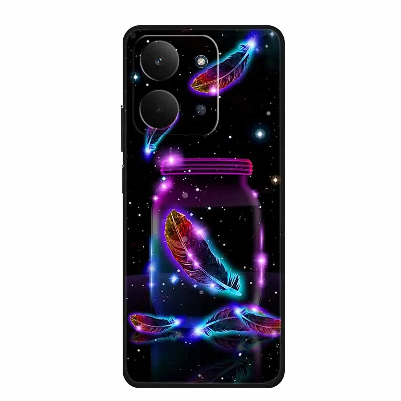 Sleek Black Silicone Soft TPU Phone Case - Protective Back Cover