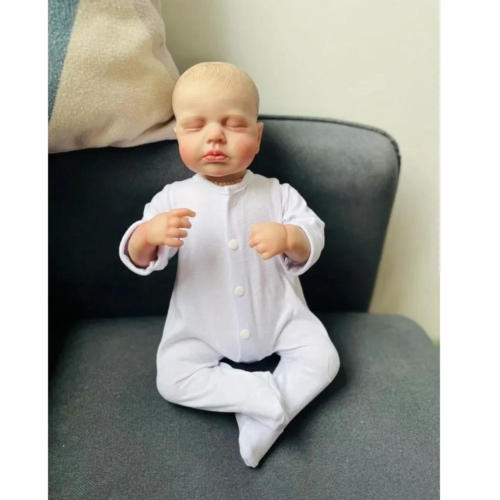 

19inch Loulou Bebe Doll Sleeping Newborn Size Baby Doll Reborn Baby Dolls Hand-painted 3D skin multiple Layers Visible Veins