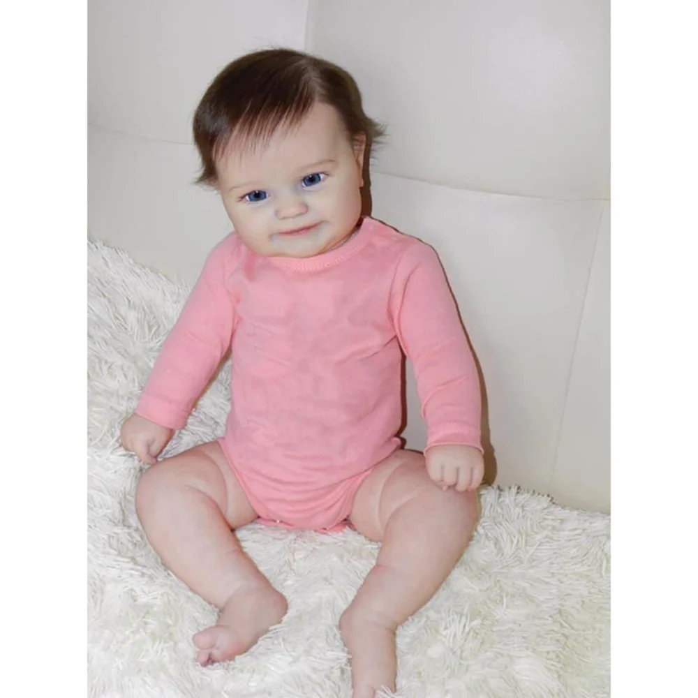 

49Cm Full Body Silicone Reborn Doll Maddie Hand-Detailed Painting with Visible Veins Lifelike 3D Skin Waterproof Toys for Girls