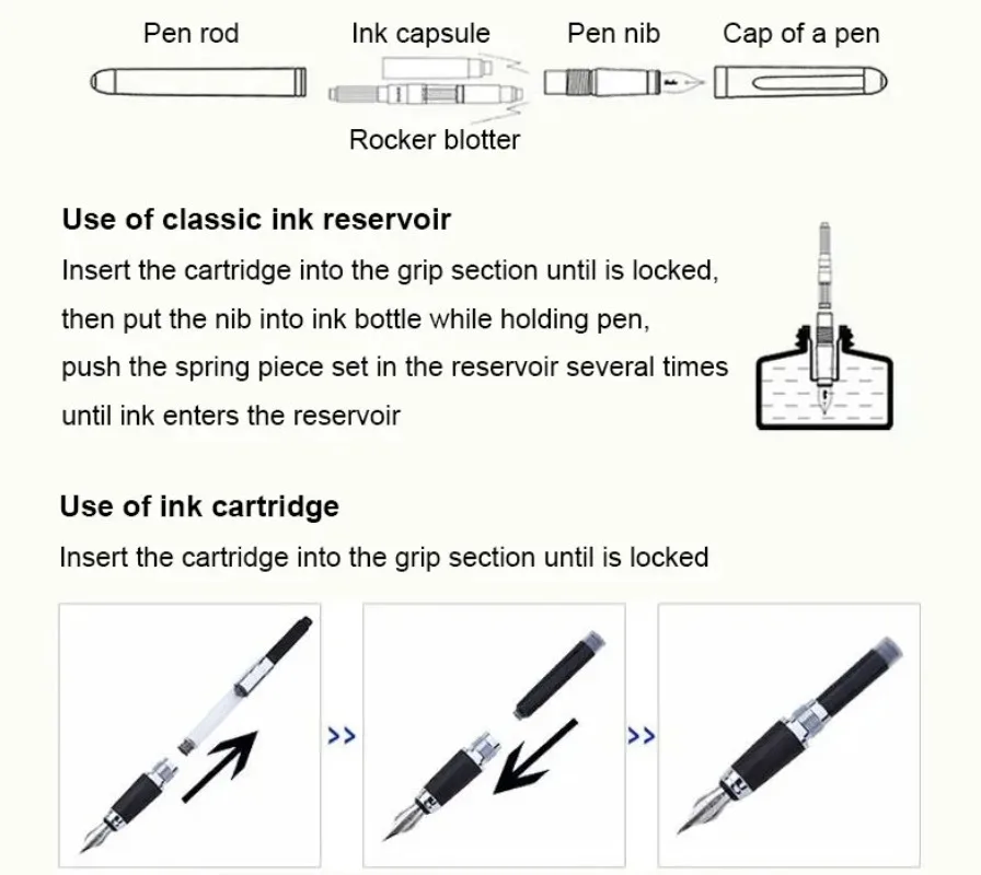 JINHAO-광택 아이보리 화이트 넓은 펜촉, 고품질 만년필 바인더, 학교 및 사무실 라이팅 펜, 750