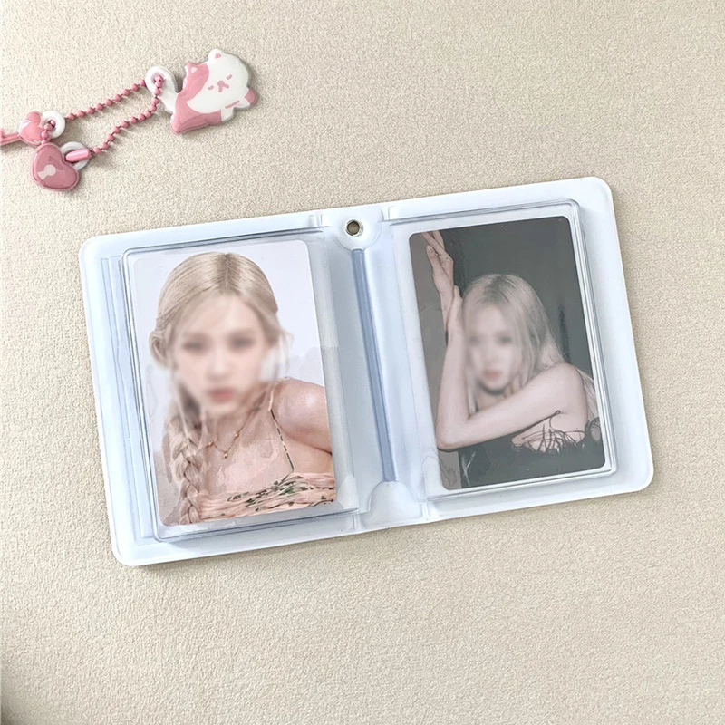 Cute Bear Photo Album 3 Inch Love Heart Hollow Picture Storage Case Kpop Card Binder Name Card Book Photocard Holder 36 Pockets photo album