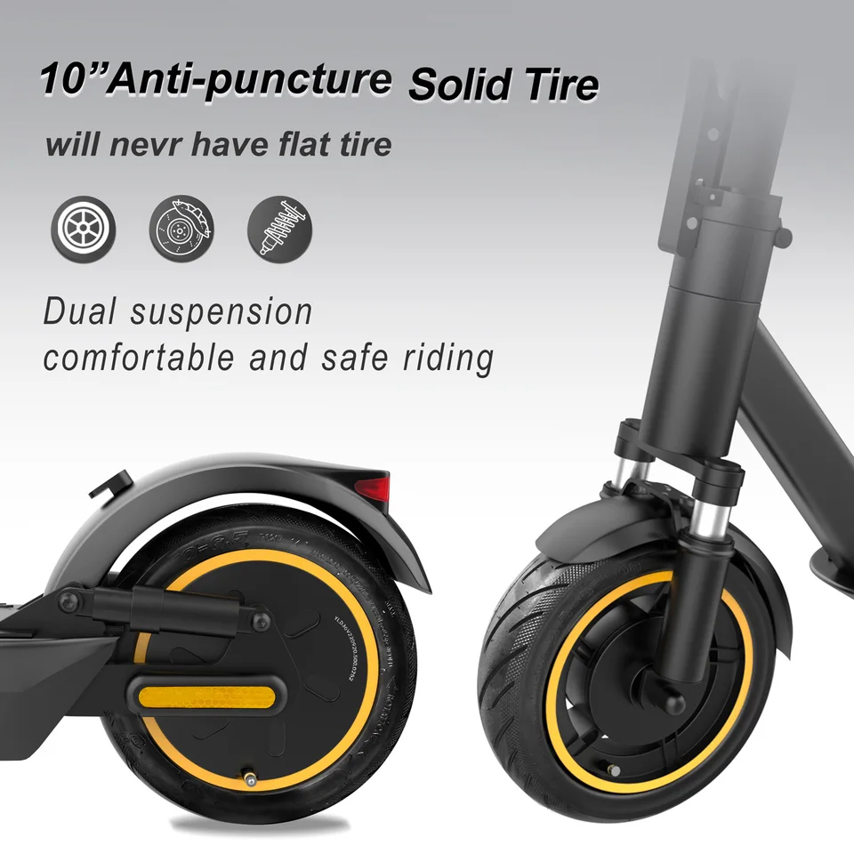 Trottinette Électrique AOVOPRO 500W – Adultes, 10" Pneus Solides, 14.5Ah, 25km/h