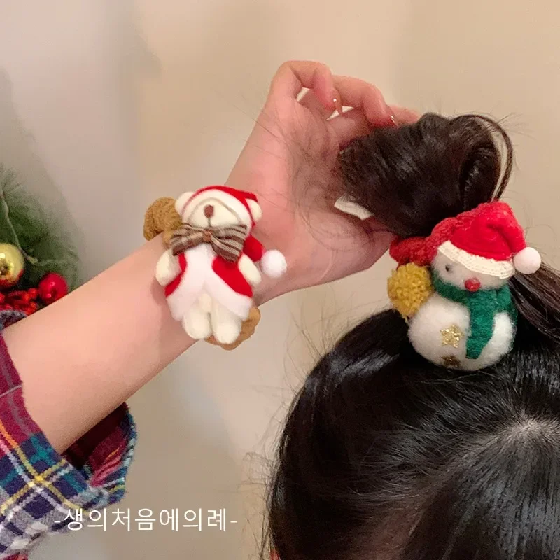 

Anime Cartoon Kawaii Christmas Snowman Hair Loop Little Bear Headwear Exquisite Accessories Children Schoolgirl Birthday Gift