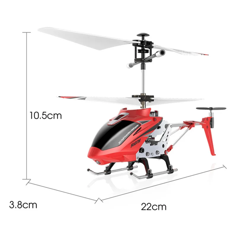 S107H  2.4G 3 Channel RC Helicopter Remote Control Helicopter Auto-hover Gyro Stabilization with LED light Mini RC Toy for Kids 5