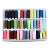 Rouleau de fil à coudre 100% Polyester, 39 pièces, couleurs mélangées, Machine à broder à la main, 200 Yards, chaque bobine pour Kit de couture domestique 3