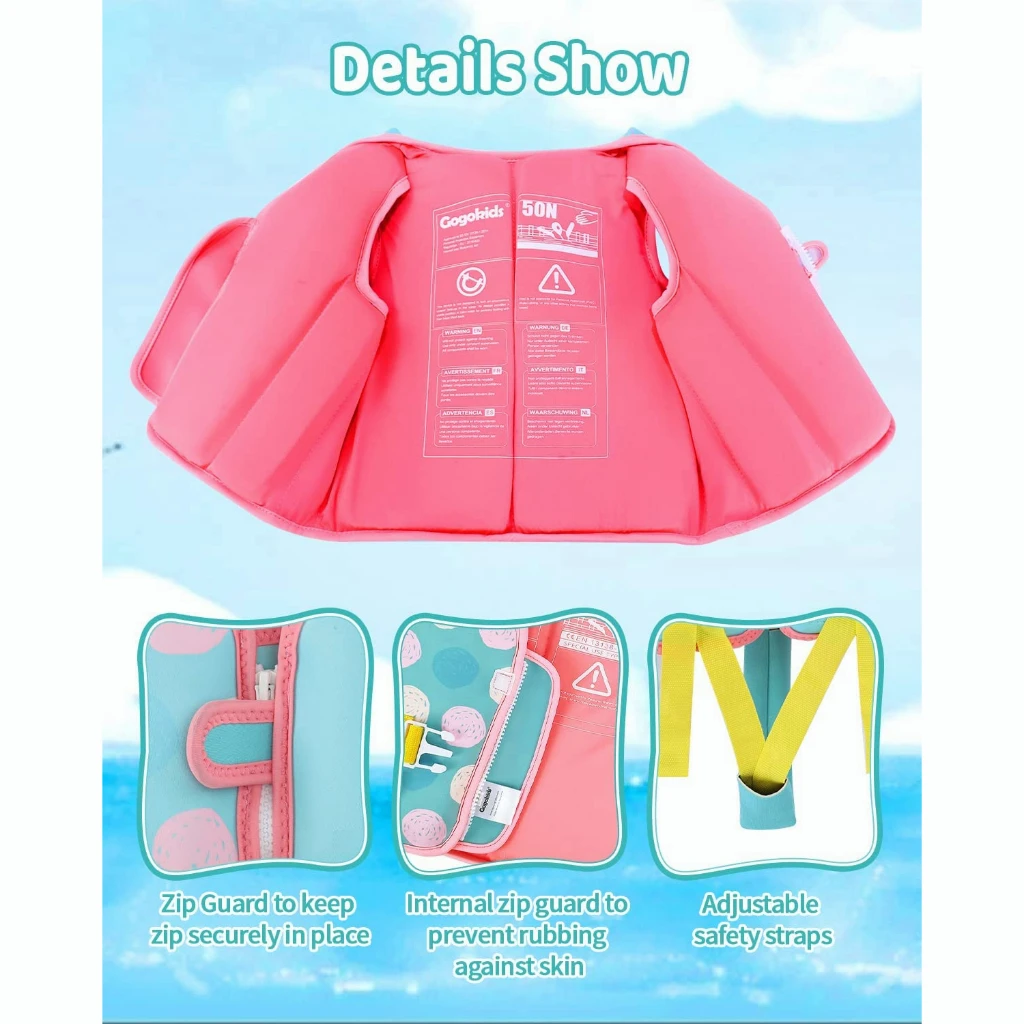 Swimming Life Vests for Children with Adjustable Seat Belt Lightweight for Kayaking Swimming Boating Skiing Drifting Life Jacket
