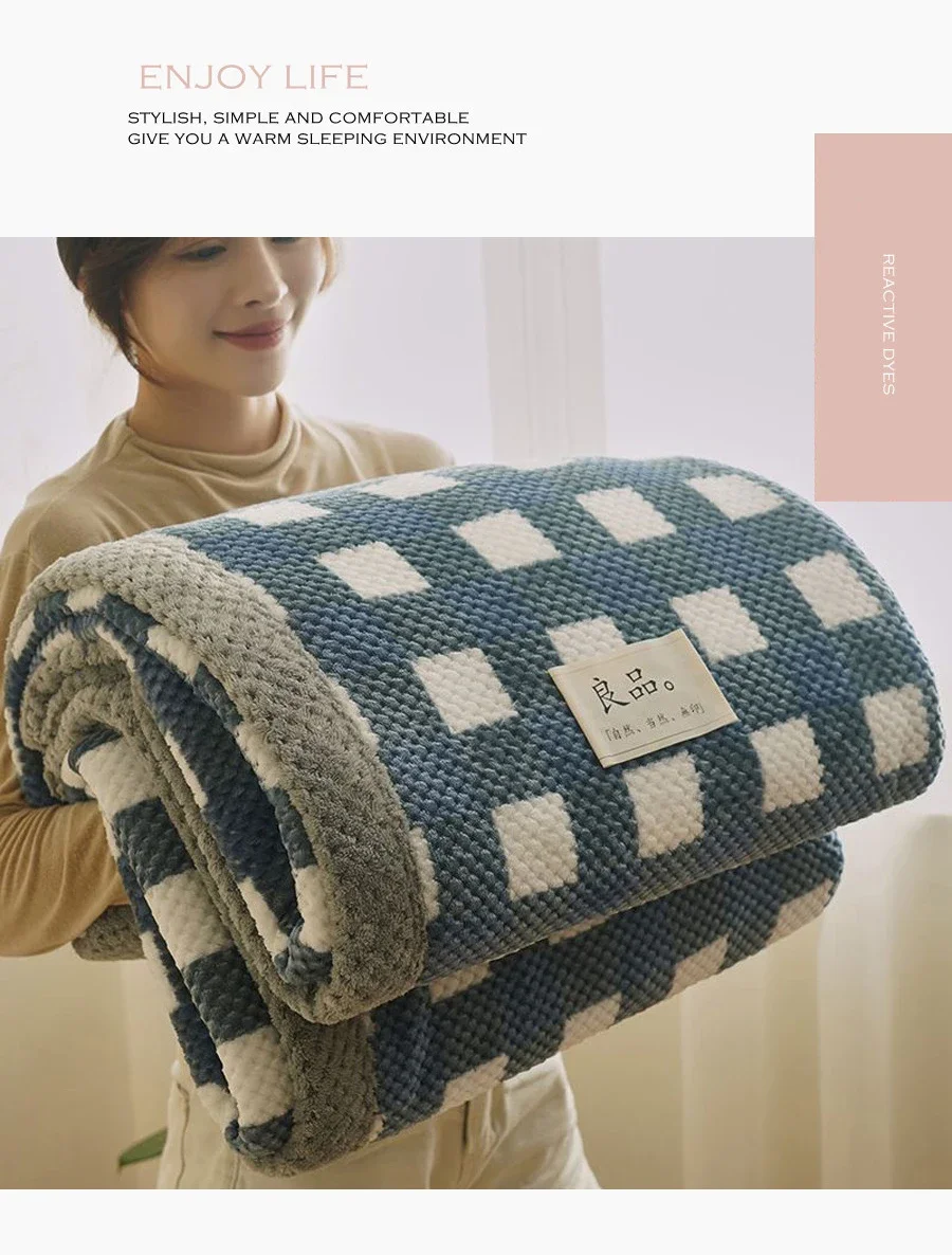 Wasart warmes Chenille Garn gestrickte Wärme decke für Winter Erwachsene Baby häkeln handgemachte Strick decke Tages decke auf dem Bett – Detail 2