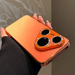 Gradient Color Breathable Shockproof Rainbow Phone Case with Plating Finish for HUAWEI Pura 90 Pro Max (CH)