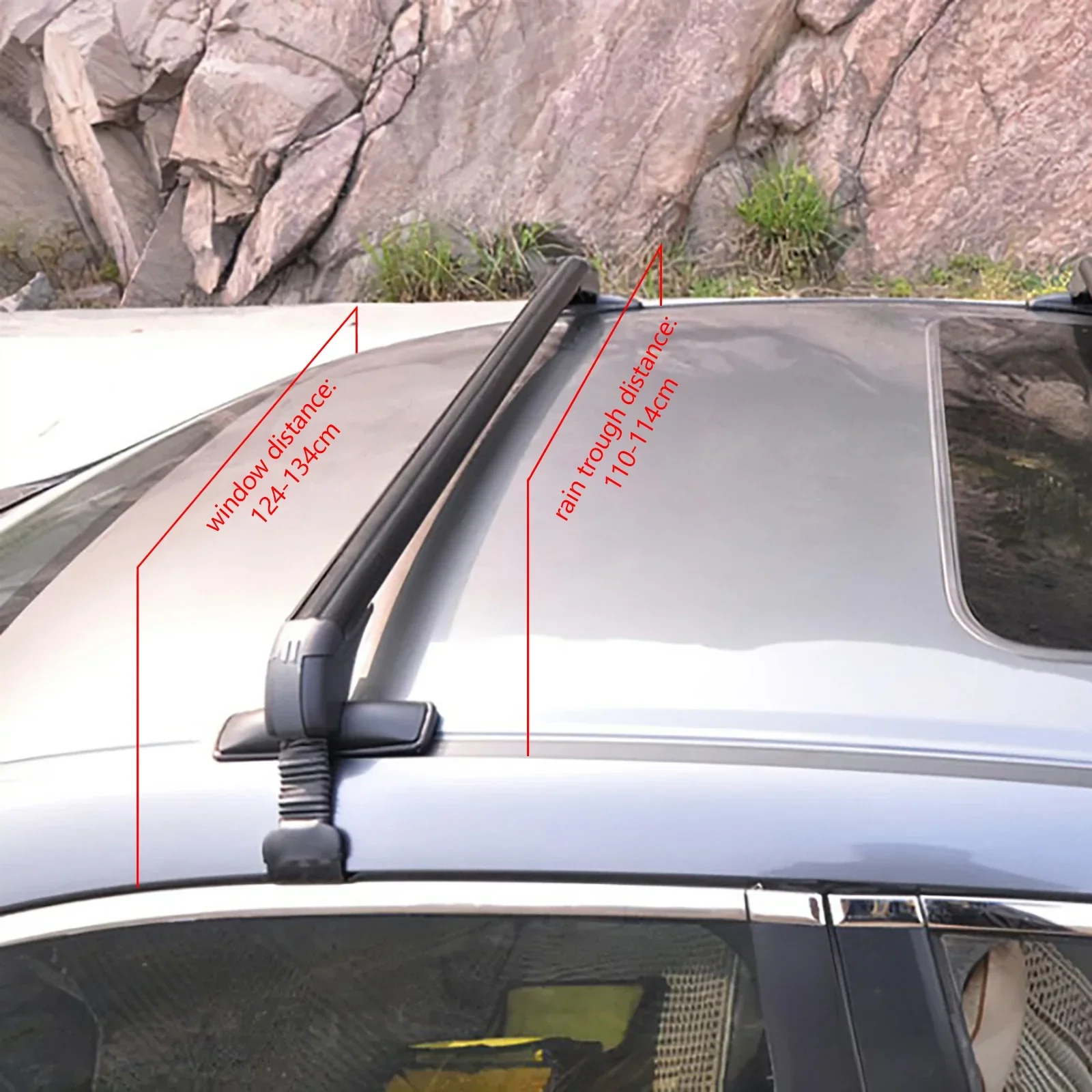 2pcs Car Universal Roof Rack Baggage Luggage Cross Bar Carrier for Honda Civic 2006-
