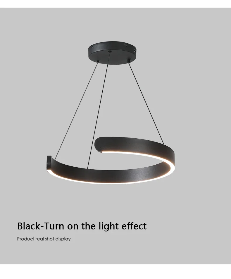Modern Salon Design Ring Ceiling Chandelier image 30