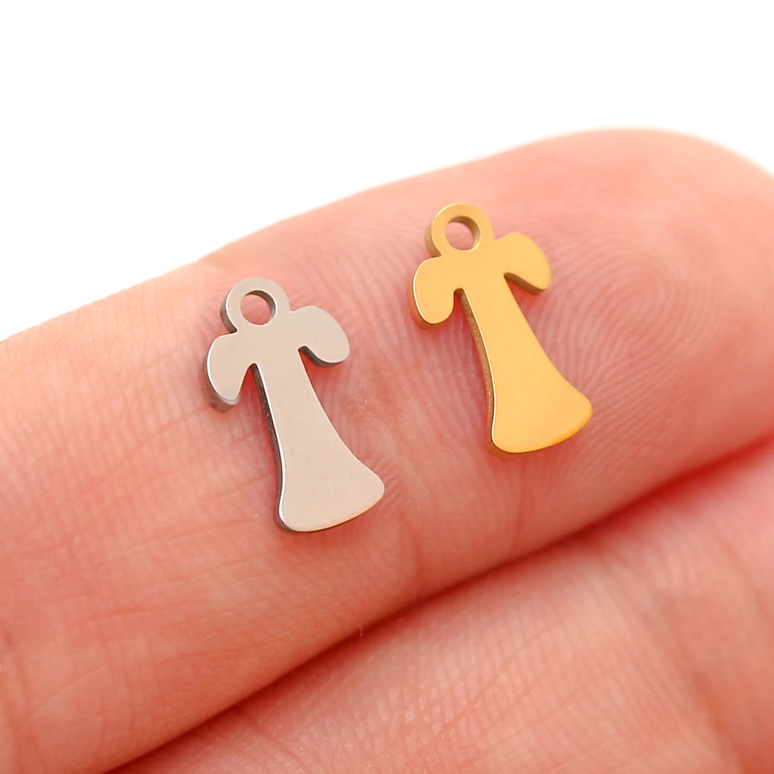 5pcs anfängliche Charms 18k pvd plattiert Edelstahl 26 Buchstaben A-Z Alphabet Anhänger DIY Schmuck Zubehör für Armband Halskette – Detail 29