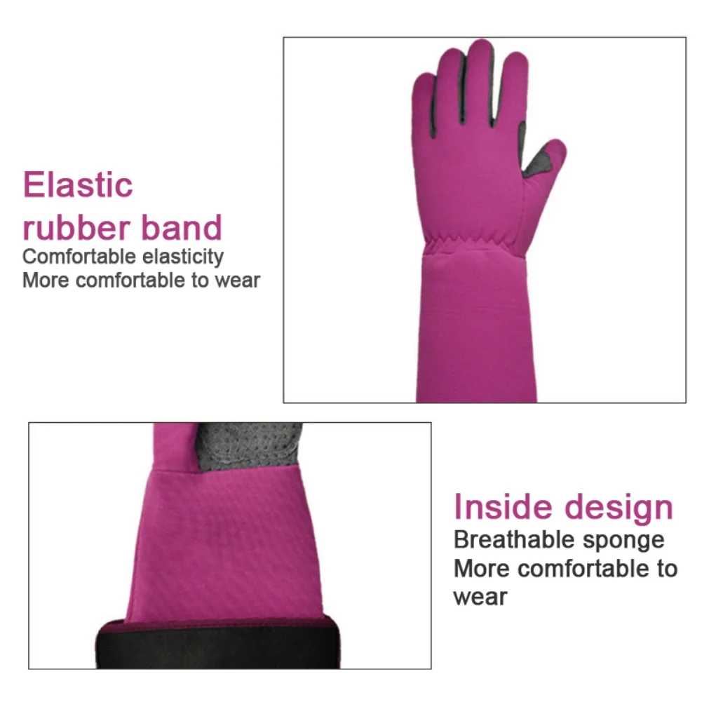 A Pair of Non-Slip Long Protective Durable Thickened Gloves Gardening Construction Gloves Long Chore