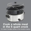 Double Dish Slow Cooker with 6qt Crock and Dual 2.5qt Nonstick, Dishwasher Safe Pot, Slow Cooker 2