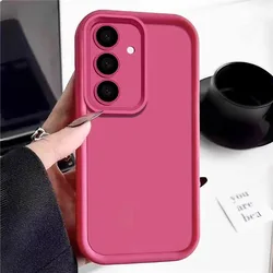 Vibrant Candy Color TPU Phone Case Cover - Samsung A27 (Rose Red)