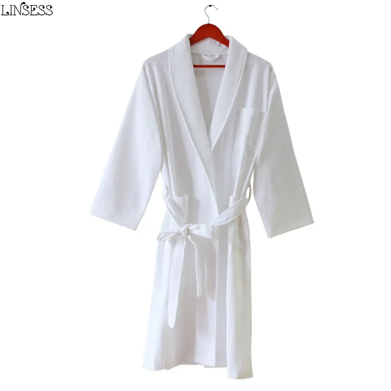 ワッフルバスローブセット カップル用 2ピース ミスターとミセス