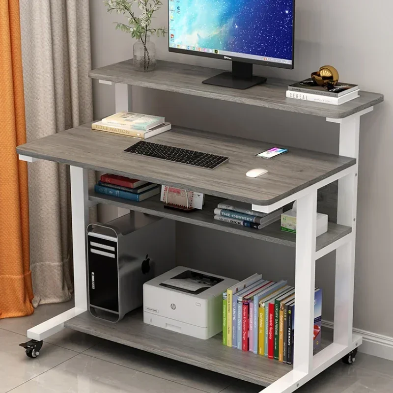 

Computer Desk Desktop Small Household Small Apartment Bedroom Bedside Table Simple Modern Movable Learning Laptop Desk