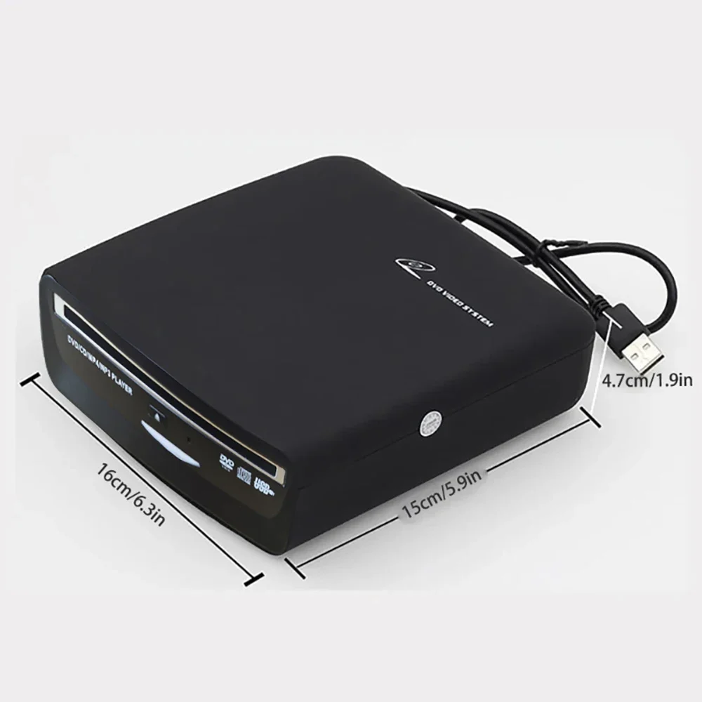 External Car DVD CD Player For MP5, LED TV, PC and Most Cars As Tesla Model 3 2019-2021 Portable CD Player with USB Power — view 6