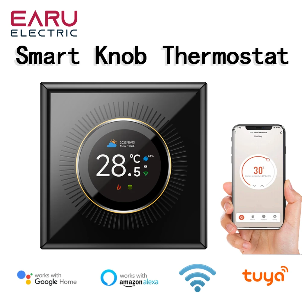 earu wifi smart knob controlador de temperatura display digital aquecimento de piso