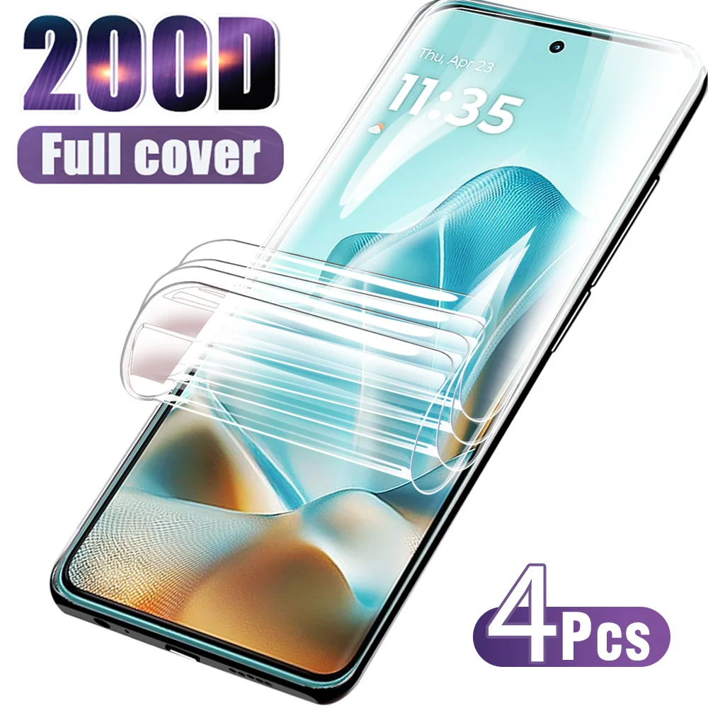 4Pcs Hydrogel Full Coverage Screen Protectors - Soft Film