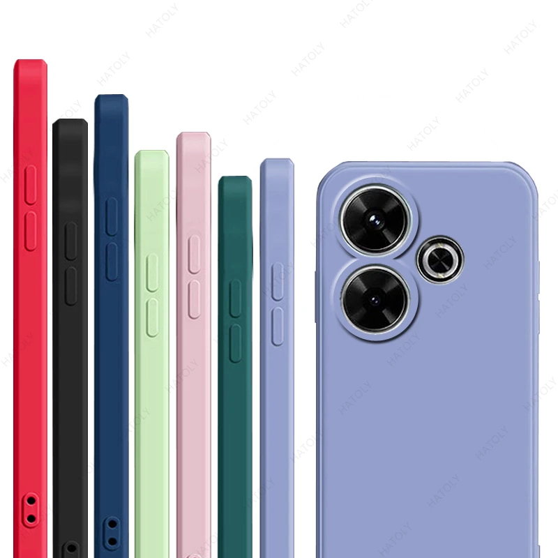Phone Case Phone Protector Cover For Xiaomi Redmi 13 Case for Xiaomi Redmi 13 Cover Back Shell Bumper Armor Soft Liquid Silicone Phone Case for 4G