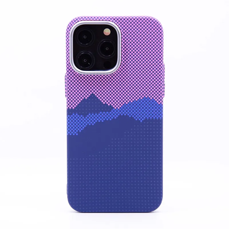 thumbnail image 1 of Matte Karbon Back Case For iPhone 15 14 13 12 Pro Max Patterned cloud Hard pc+Metal Back Case Slim Cover For Magsafe Case, 1 of 5