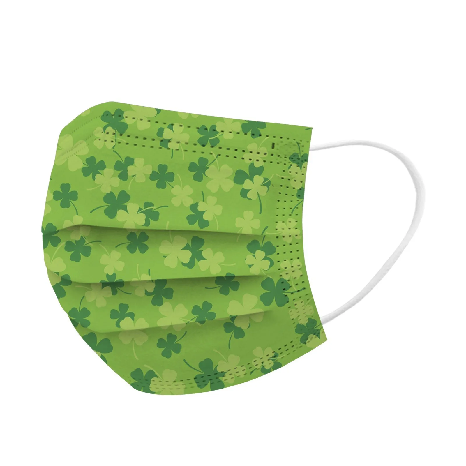 10Pcs Adult маска St. Patrick's Day Disposable Face Mask Green Printed Breathable Mask 3Ply Ear Loop mascarillas desechables 5