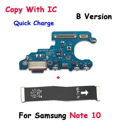 Enhanced USB Charging Port Flex Cable with Microphone for Samsung Note 10 Series (Note 10 A Set)