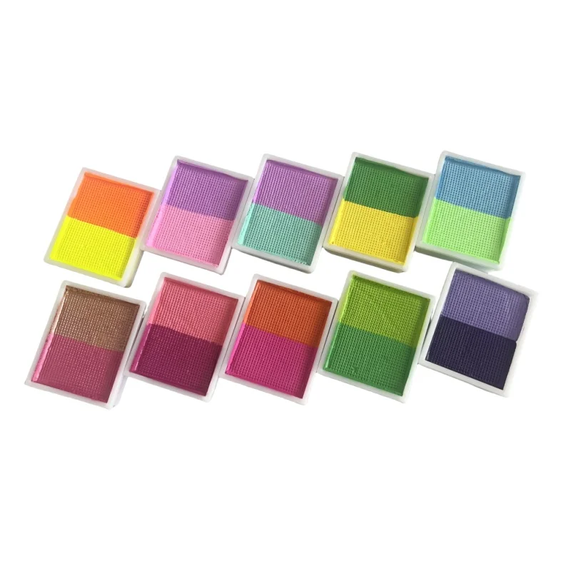 10g Rainbow Split Cake Face Painting Human Body Art Halloween Decoration Festival Celebration Role Play Holiday Makeup 6