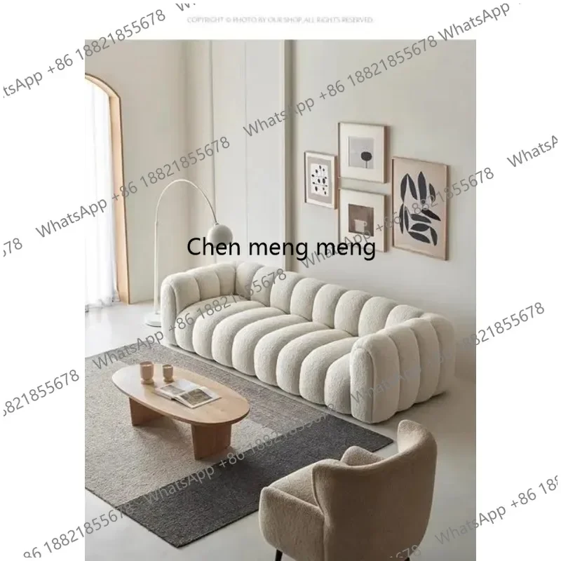 Canapé Minimaliste Élégant M02, Confortable, Style Nordique, pour Salon, Puff, Relaxant, Italien, Woonkamer Banken, Ergonomique, Tendance