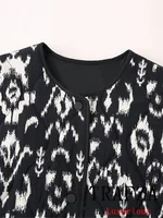 ترافزا-بذلة نسائية كلاسيكية مطبوعة غير رسمية ، بأكمام طويلة برقبة دائرية ، معاطف بصف واحد من الصدر ، تنورة صغيرة مستقيمة ، أطقم الربيع ، موضة جديدة ، 1