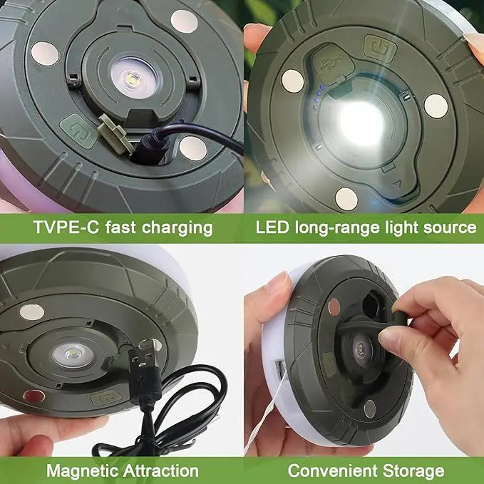 Outdoor camping tape measure light portable extendable LED light string camping tent atmosphere light canopy decor