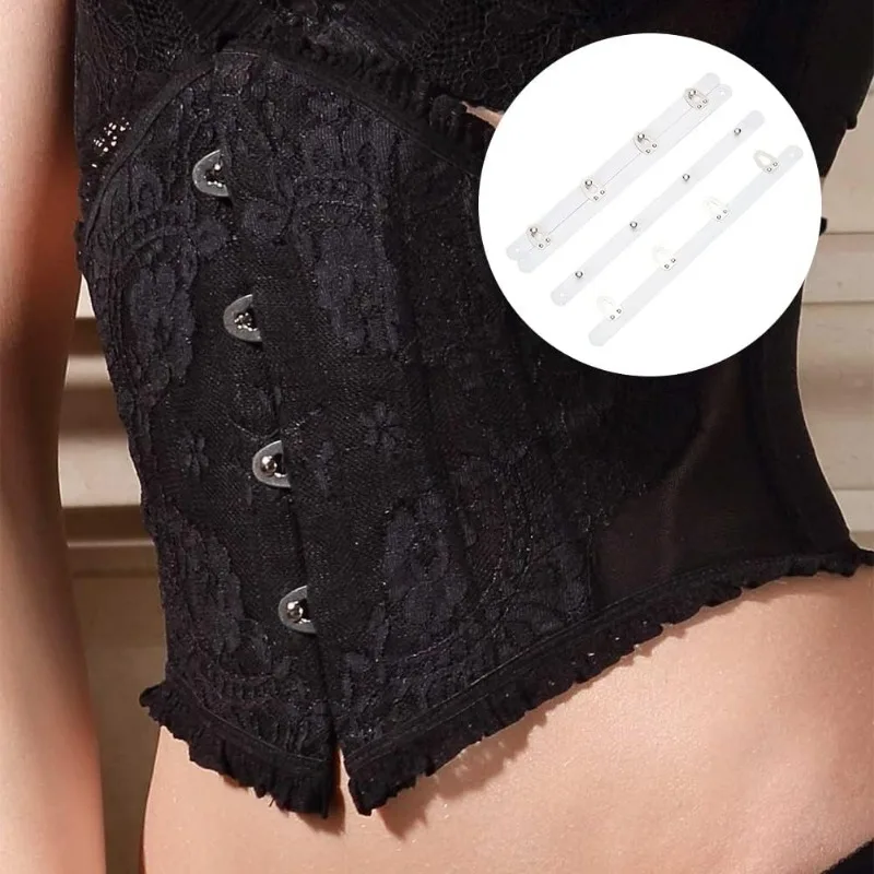 8 PCS Corset Platoon Steel Bones 7.87inch White Corset Steel Bones Hook and Eye 4 Buttonhole Platoon