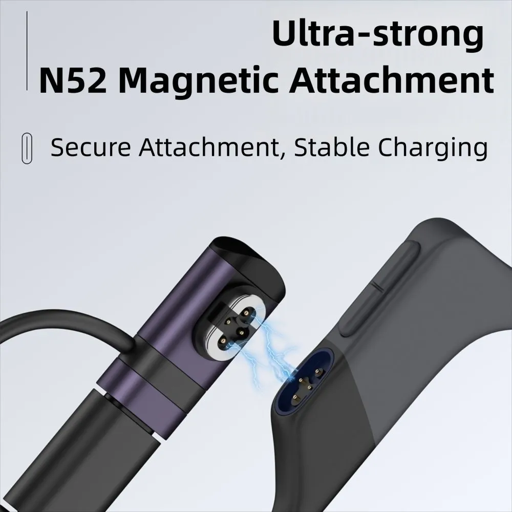 Bone Conduction Headphone Type-C Magnetic Charging Adapter with LED Indicator and Anti-Loss Features