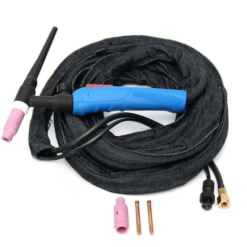 Welding Torch Argon Air Cooled Arc Welding Torch Without Power Cable 10Feet WP17 Flexible Head Gas Valve TIG Welding Torch WP17FV