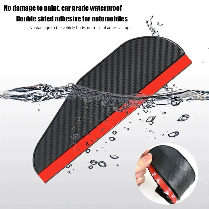 Dacia duster Car Rearview Mirror Rain Eyebrow Fiber Auto Rain Shield Rainscreen Reflector Shield