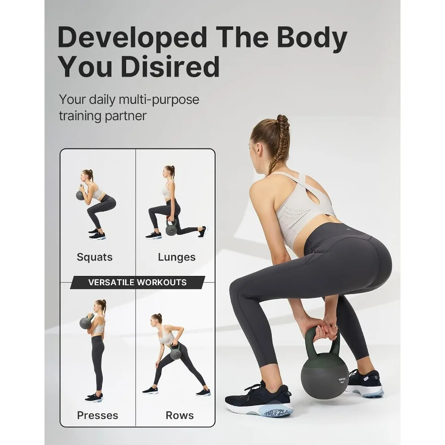 Soft Kettlebell, Set for Strength Training Kettlebells & Home Workouts, Soft-Sided Cushioned Base, Wide-Handle - Ideal for Men,