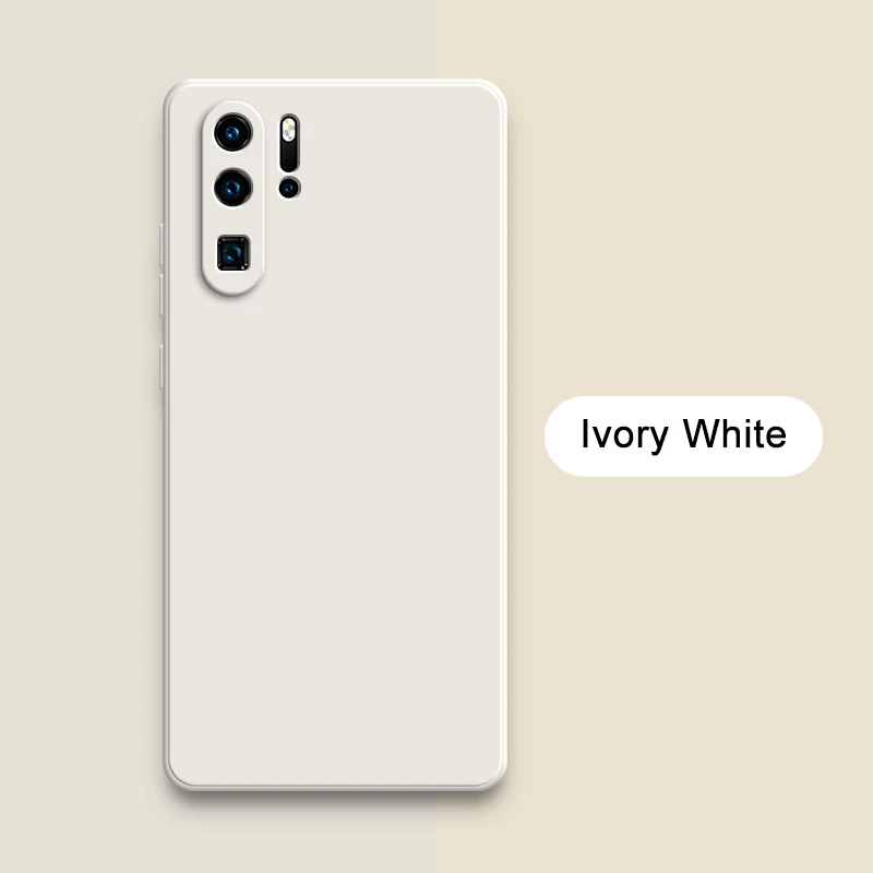 Luxury Square Liquid Silicone Cute Case - Soft Edge Protective Phone Back Cover